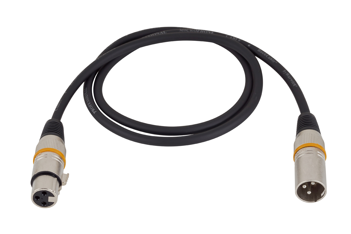 RockCable Microphone Cable - XLR (male) / XLR (female), Color Coded - 1 m / 3.3 ft