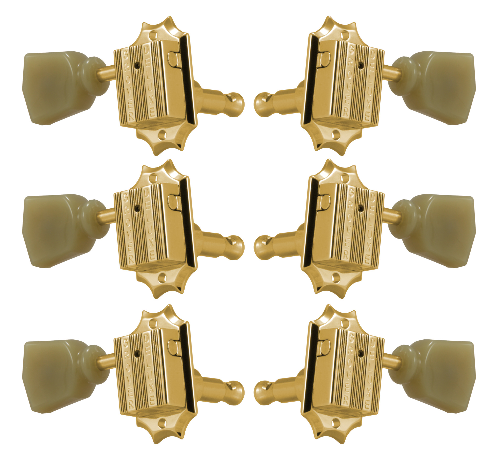 Grover 135G Vintage Guitar Machines - Guitar Machine Heads, 3 + 3 - Gold