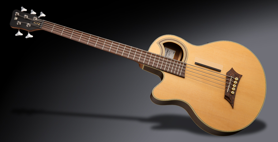 Warwick RockBass Alien Deluxe Hybrid Thinline, Lefthand, 5-String - Natural Transparent Satin