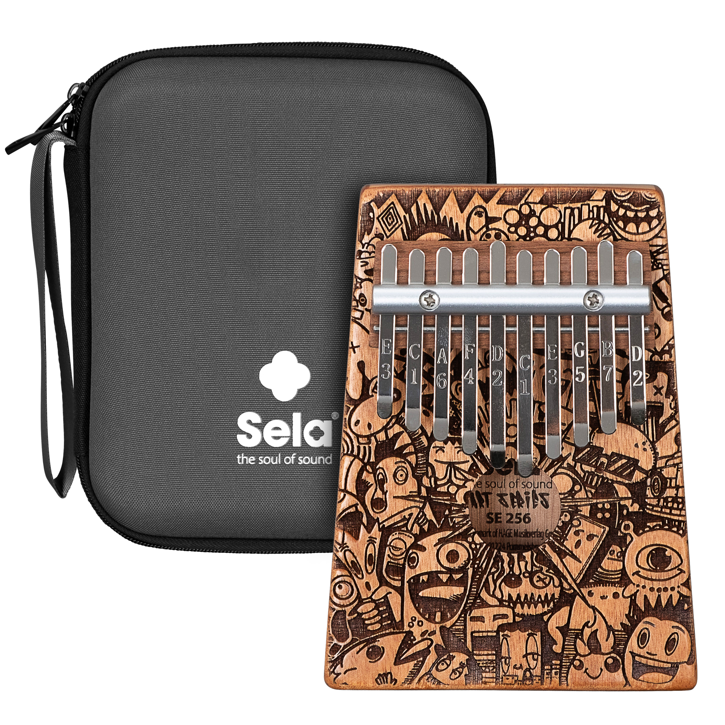 SELA SE256 Art Series Kalimba 10 Little Monster