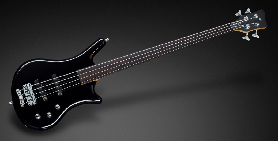 Warwick Teambuilt Pro Series Thumb BO, 4-String, Fretless Solid Black High Polish