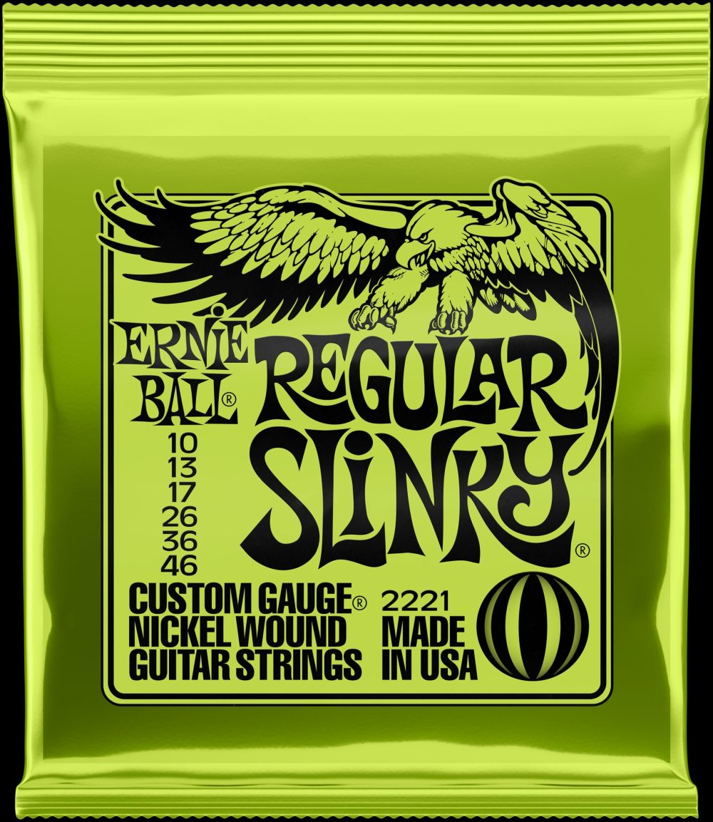 Ernie Ball 2221 E-Gitarrensaiten Slinky Nickel, Regular 010-046