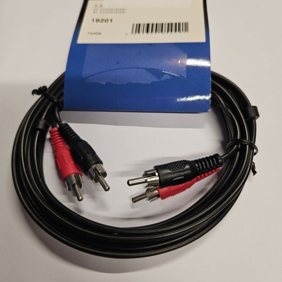 DREITEC 19201 Audiokabel 3 m, 2x Cinch/2x Cinch