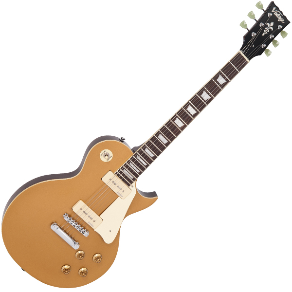 VINTAGE Reissued V100GT E-Gitarre, Gold Top