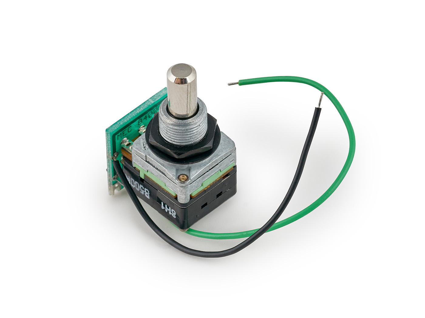MEC Volume Potentiometer Module, B500K, Push/Pull, DPDT, Solid Shaft, with Connection Cables, Lefthand