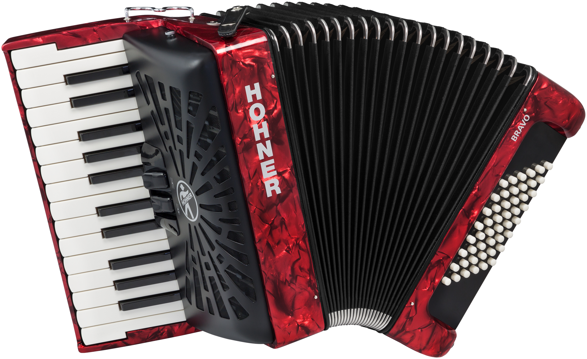 HOHNER Akkordeon Bravo II 48 rot silent key