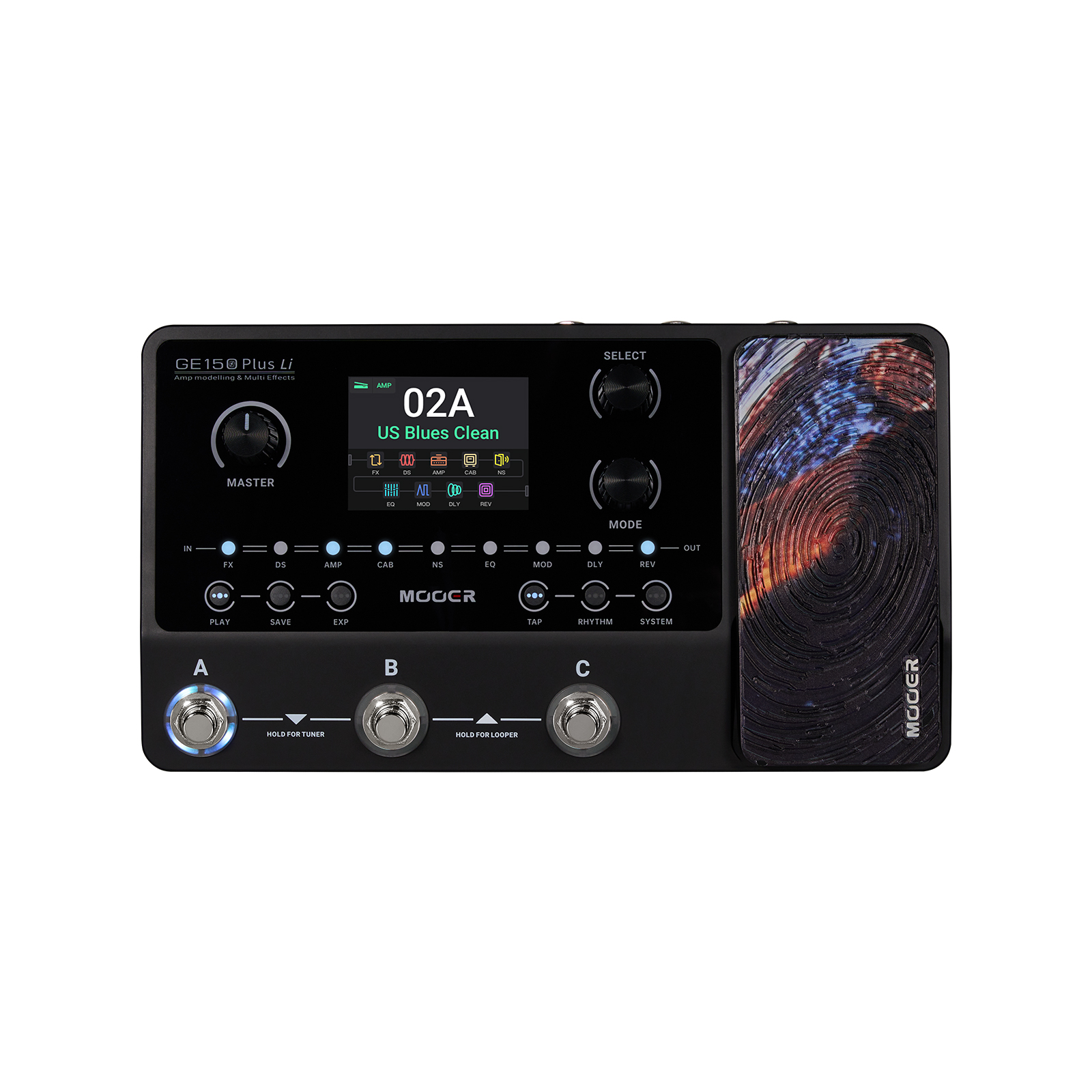 Mooer GE150 Plus Li Multi Effects Pedal, w. Battery