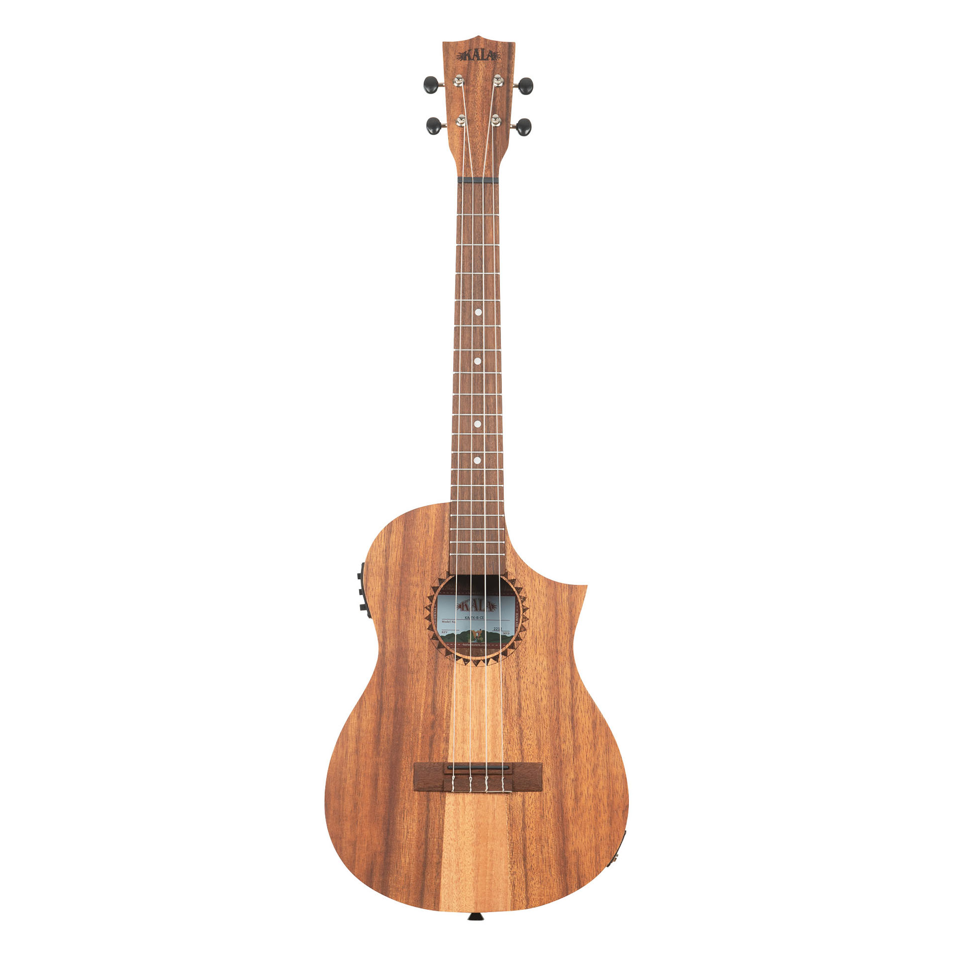 Kala KA-TK-B-CE - Teak Tri-Top Bariton Ukulele with Cutaway & EQ