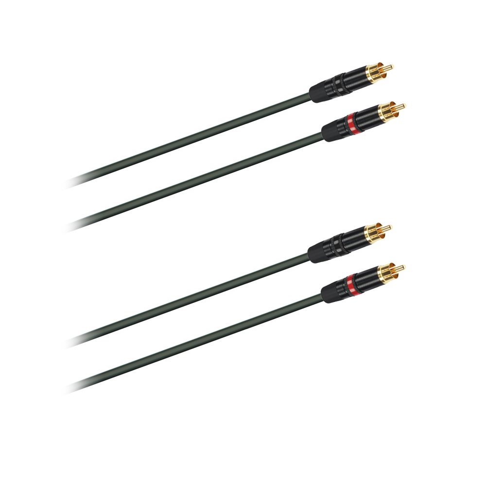 DREITEC 63764 Audio-Kabel 5 m, Rean, 2x NYS373 - 2x NYS373, schwarz