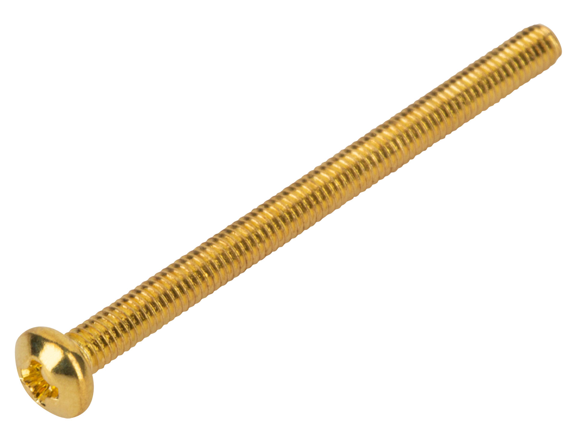 Framus & Warwick Parts - Screw for Pickup Mounting, M2.5 x 35 mm, 5 mm Head, 4 pcs., Gold