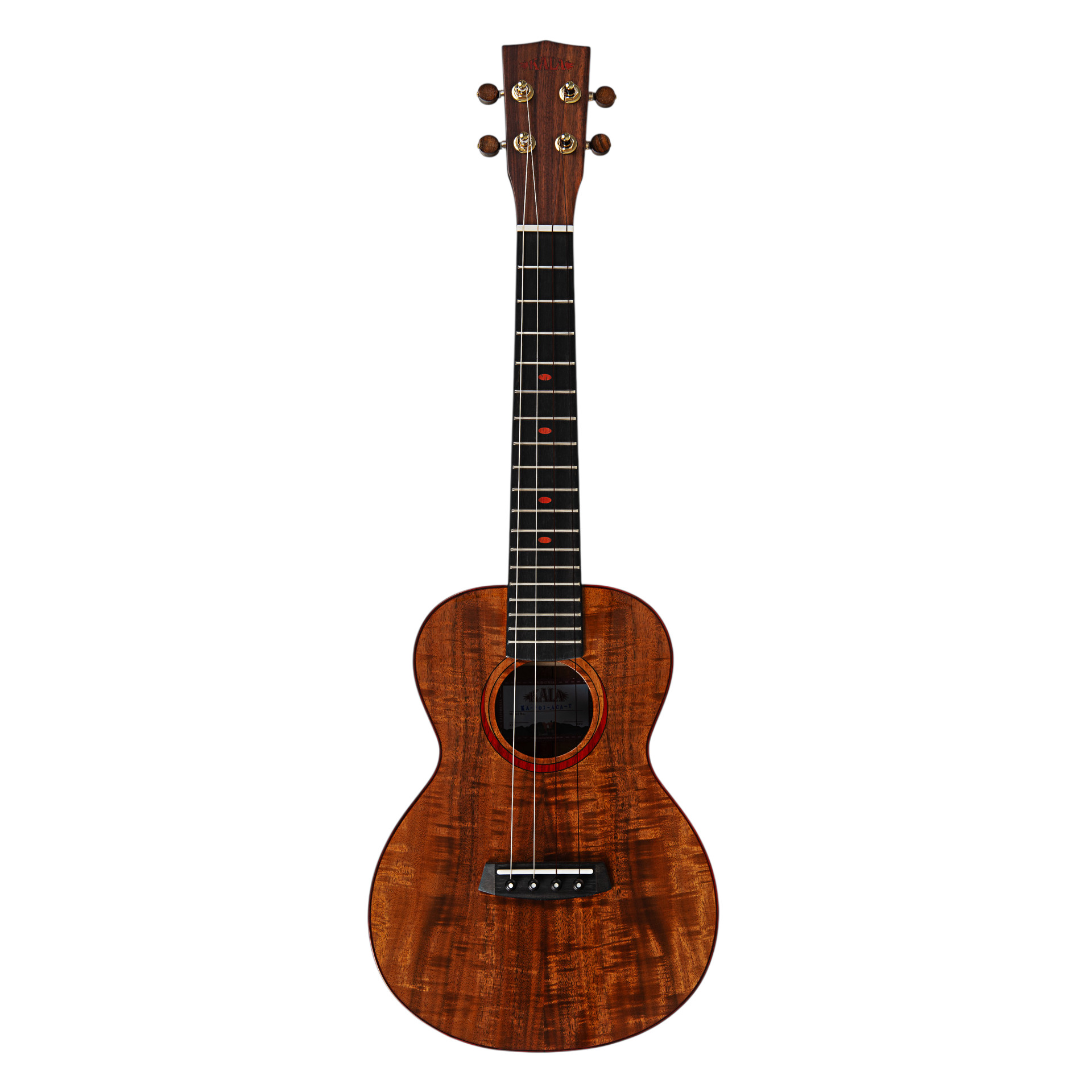 KALA KA-POI-ACA-T - All Solid Acacia Poi Pounder Tenor Ukulele, with Bag