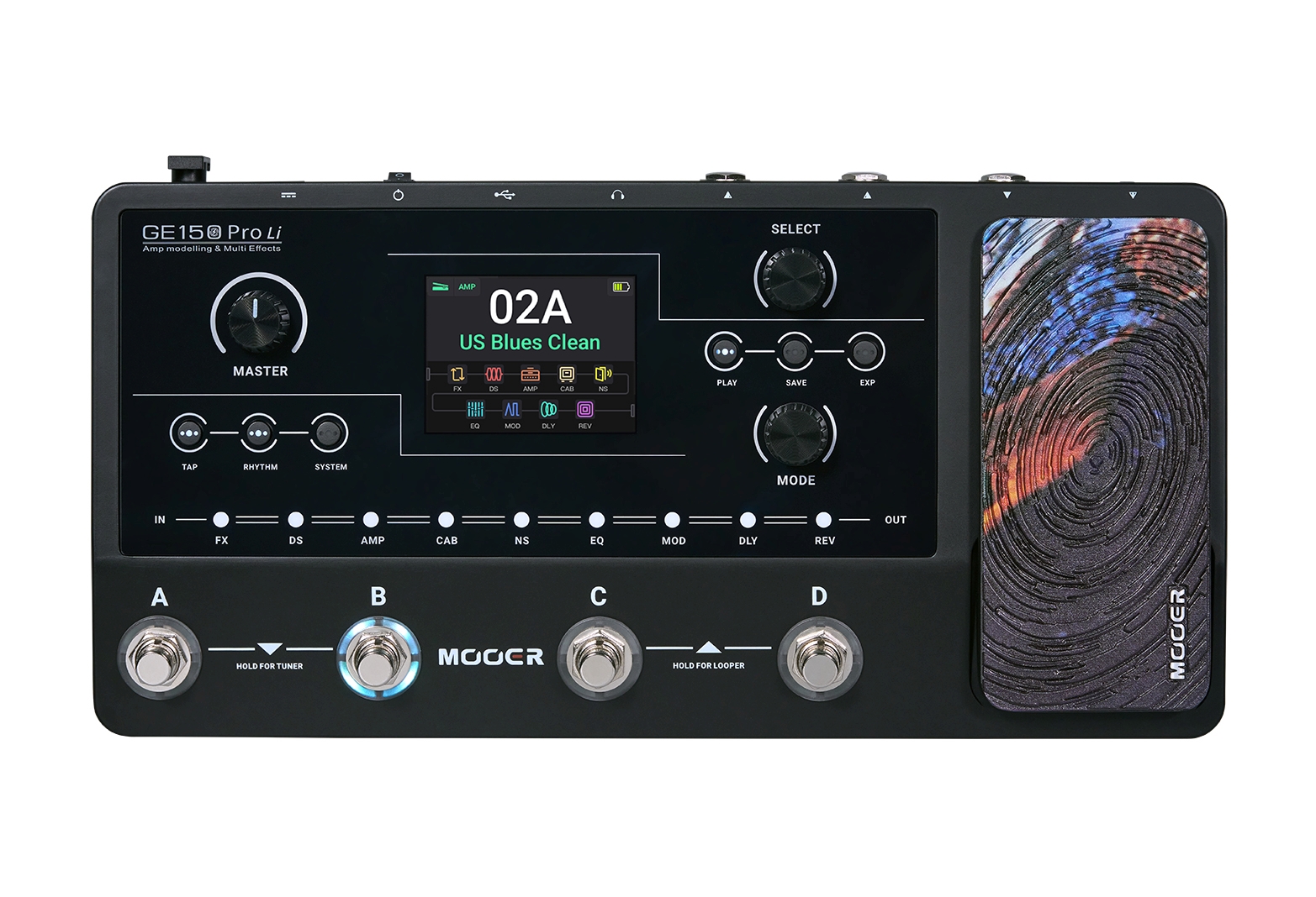 Mooer GE150 PRO Li - Amp Modeling & Multi Effects, w. Battery, Black