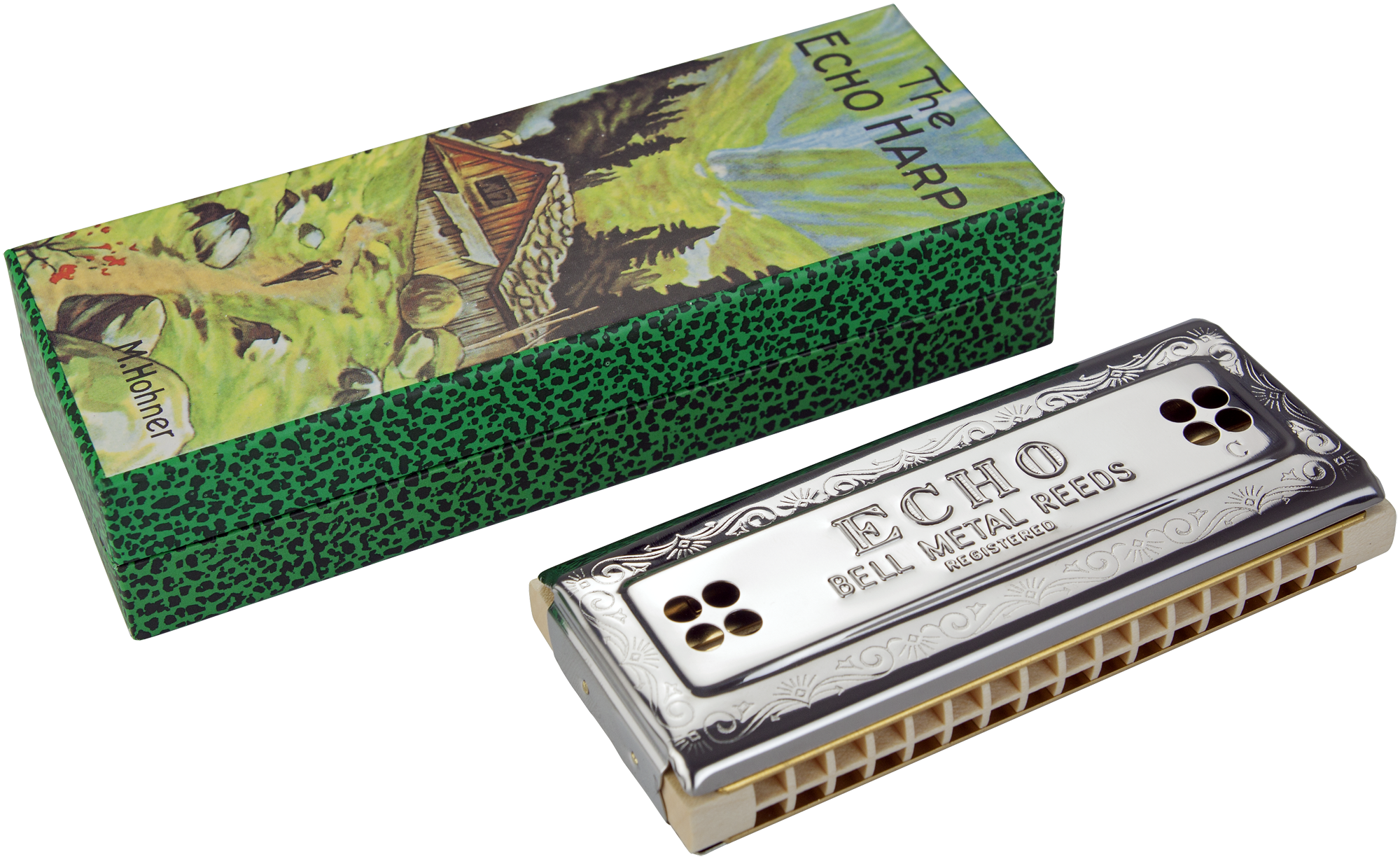HOHNER Mundharmonika Echo Harp Wender 64 C/G