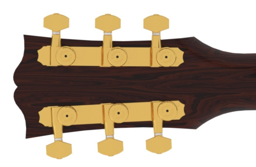 Hipshot 6K2EL0G - Guitar Tuner Upgrade Kit (10 mm Post Hole), Grip-Lock Closed - Guitar Machine Heads, 3 + 3 - Gold