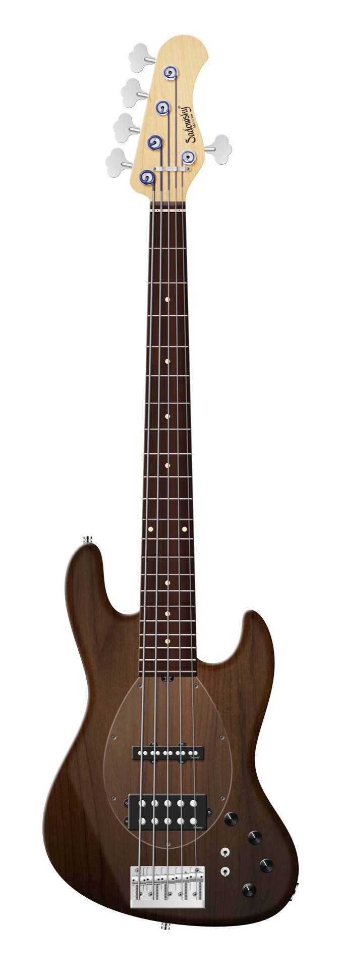 Sadowsky MetroLine 21-Fret Vintage M/J Bass, Red Alder Body, Morado Fingerboard, 5-String - Antique Tobacco Transparent Satin