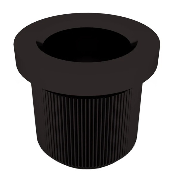 Hipshot 6L150B - Guitar String Ferrules - 1 pc. - Black