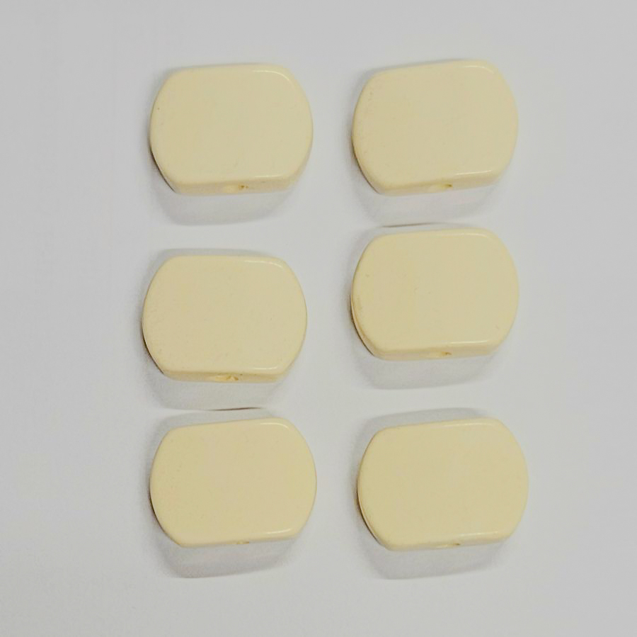 Knöpfe für Mechanik Konzertgitarre - creme - klein (6 Stück)