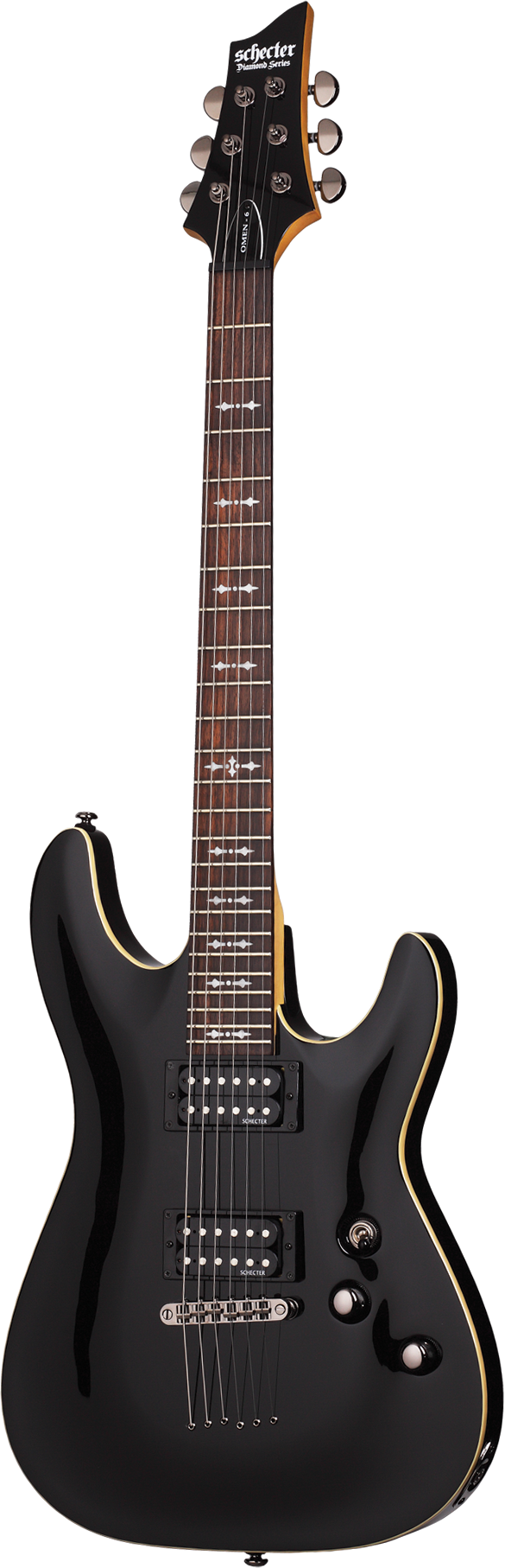 SCHECTER E-Gitarre Omen 6 Gloss Black