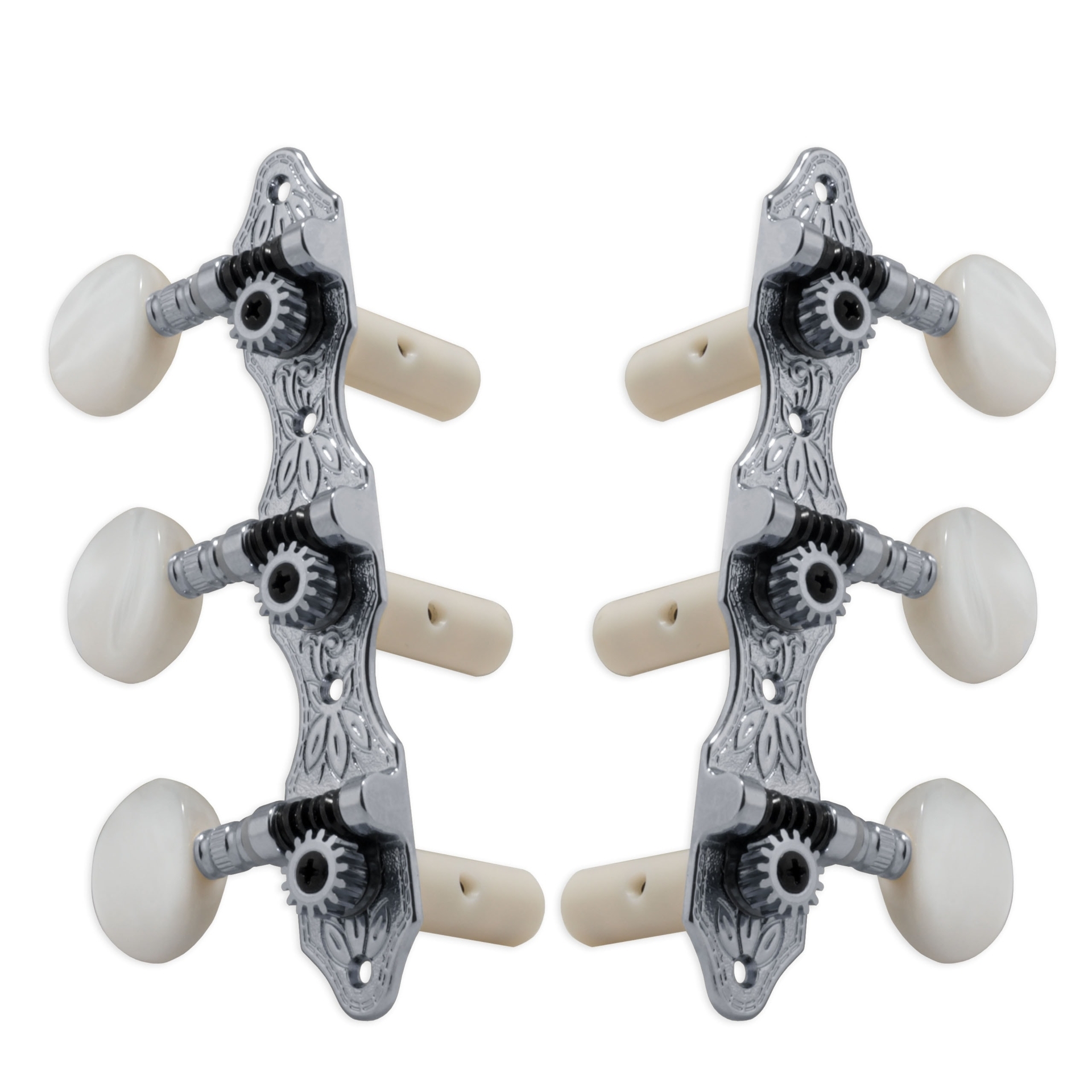 Grover 306C Deluxe Classic Guitar Machines - Guitar Machine Heads, 3 + 3 - Chrome