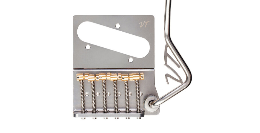 VegaTrem VT2ND Teletrem Modern “No Drill” (VT2NDMD-wL), VT-Logo - Stainless Steel