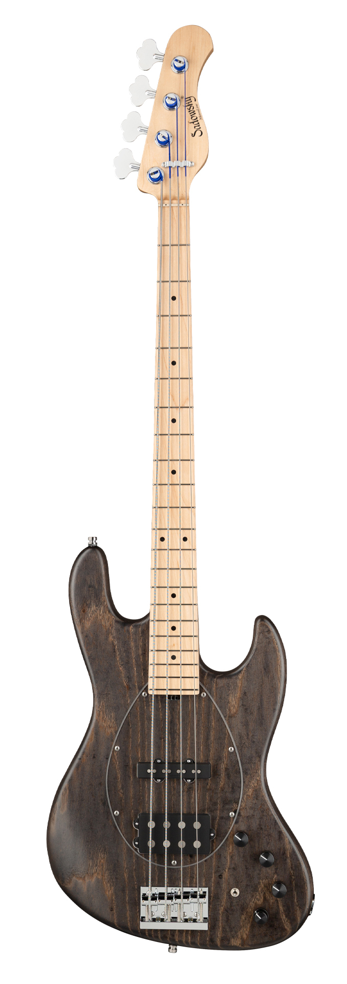 Sadowsky MetroLine 21-Fret Vintage M/J Bass, Swamp Ash Body, Maple Fingerboard, 4-String - Nirvana Black Transparent Satin