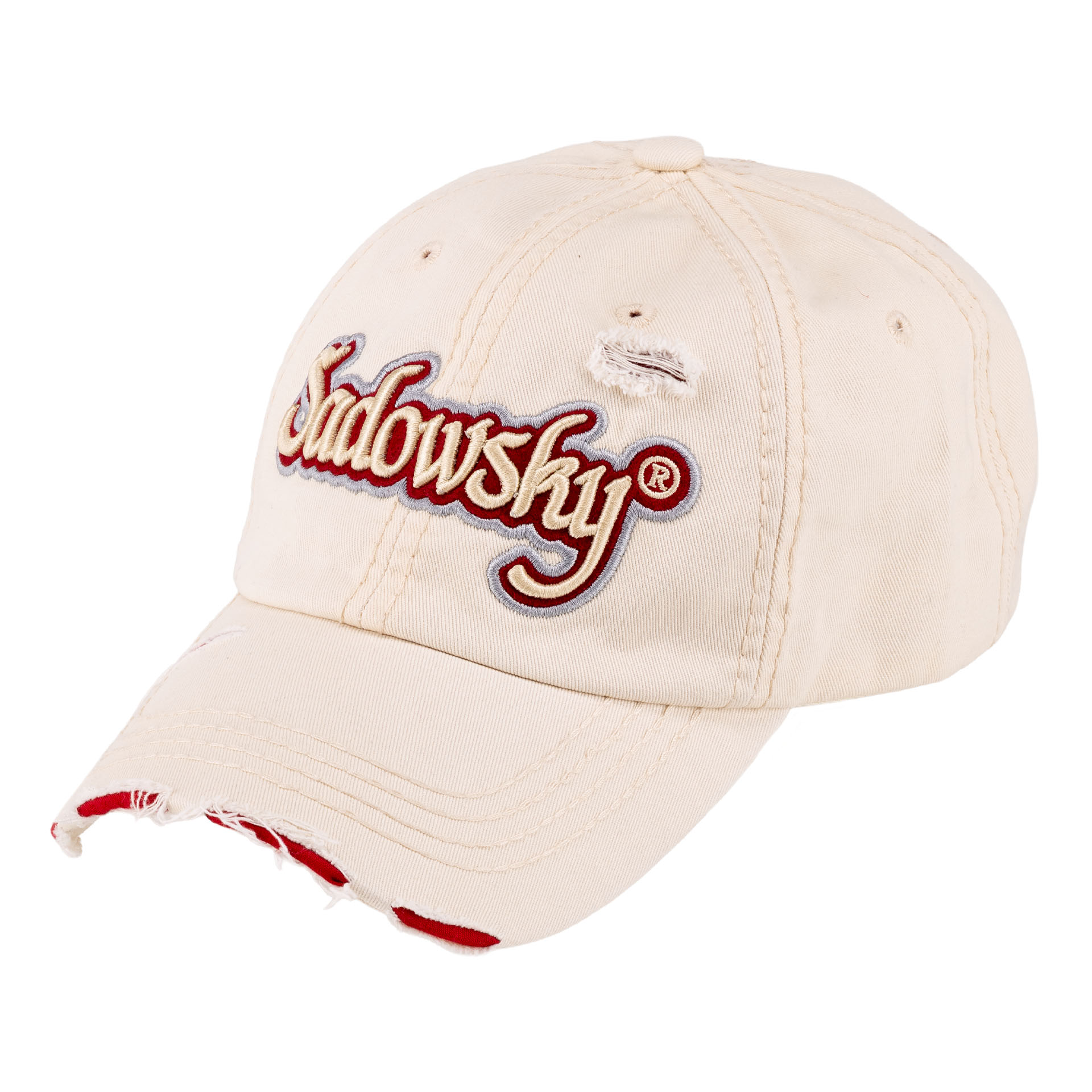 Sadowsky - Vintage Cap with Embroidered Logo, White - Unisize