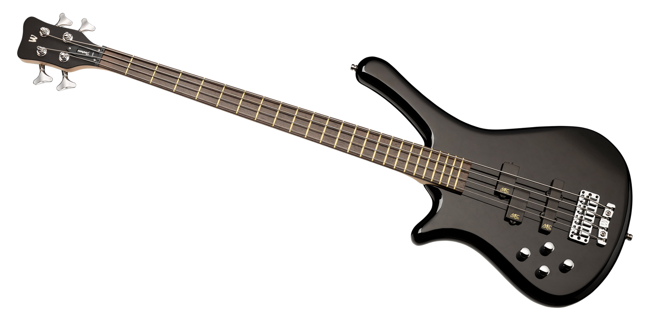 Warwick RockBass Fortress, Lefthand, 4-String - Solid Black High Polish