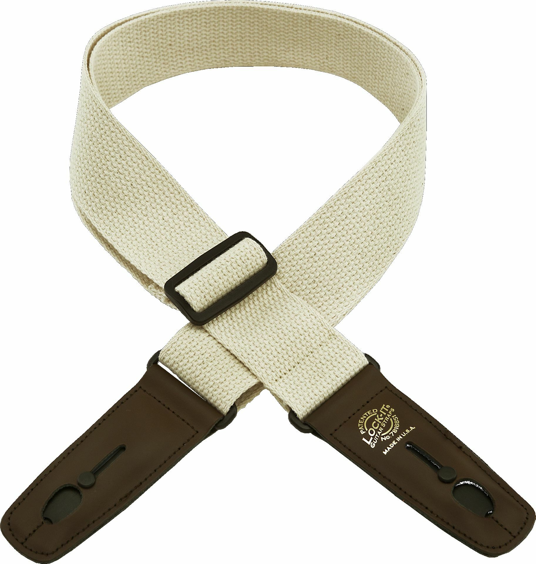 Lock-It Strap 2" Cotton Pro (LIS 049 C2-NAT/BRN), Natural