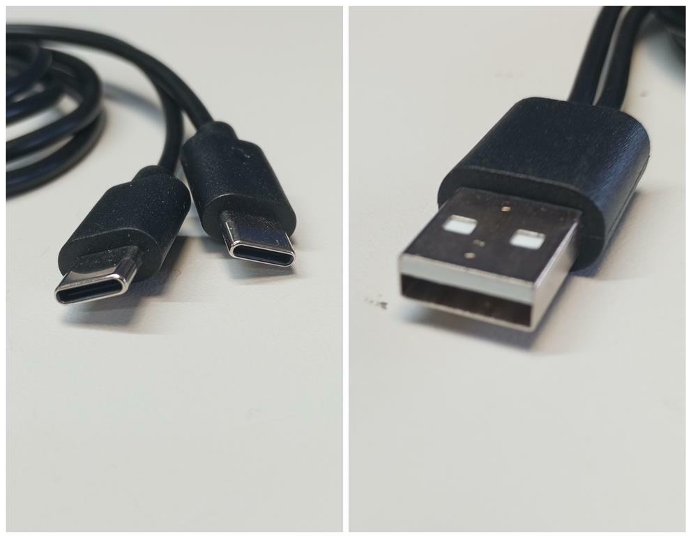 XVive USB Y-Cable, 1 m, USB-A/C Charging Cable