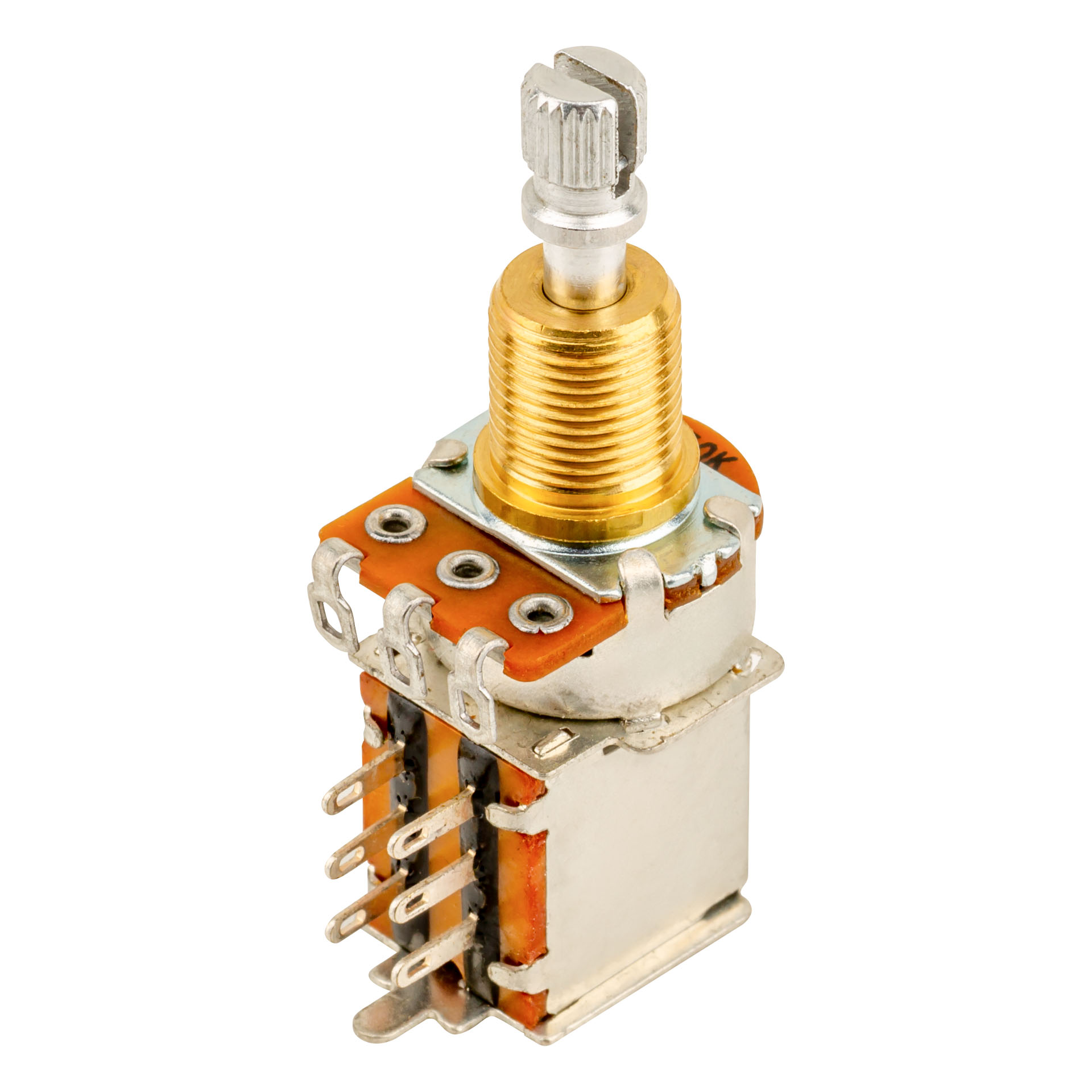 Lakland LH-3 Mono Potentiometer, A250K,  Push/Pull, DPDT, Split Shaft