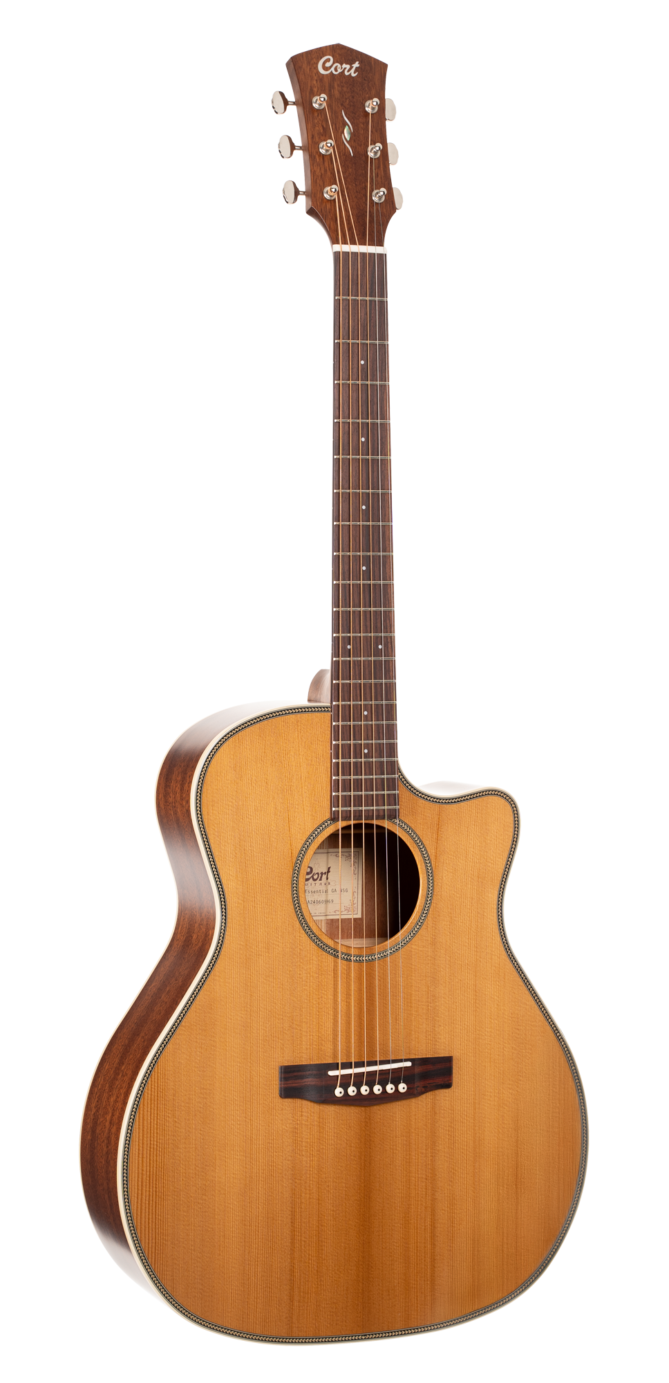 CORT Westerngitarre, Essence GA4, Natur Semi Gloss, Preamp
