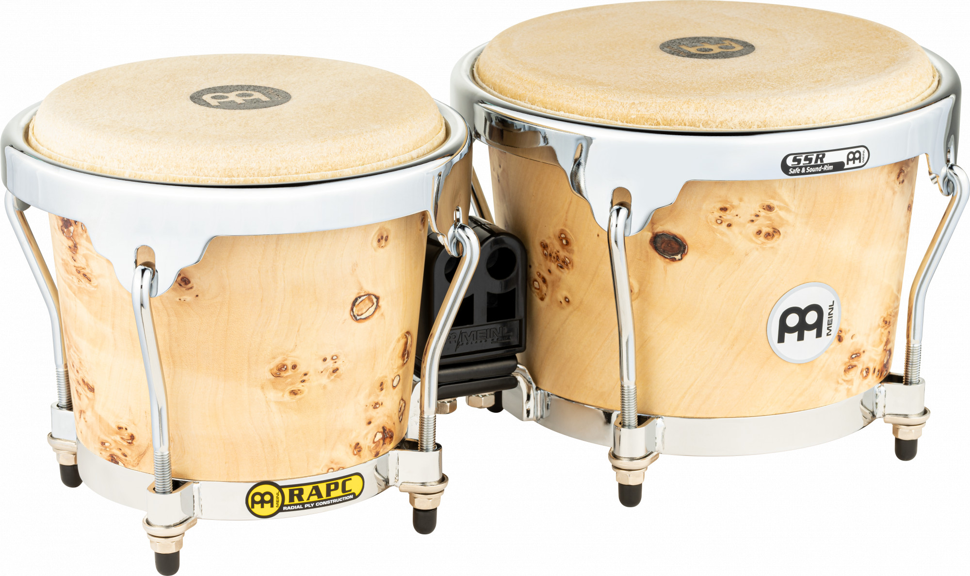 Meinl MB400DB-M Percussion Radial Ply Bongo 6 3/4" Macho & 8" Hembra - Desert Burl