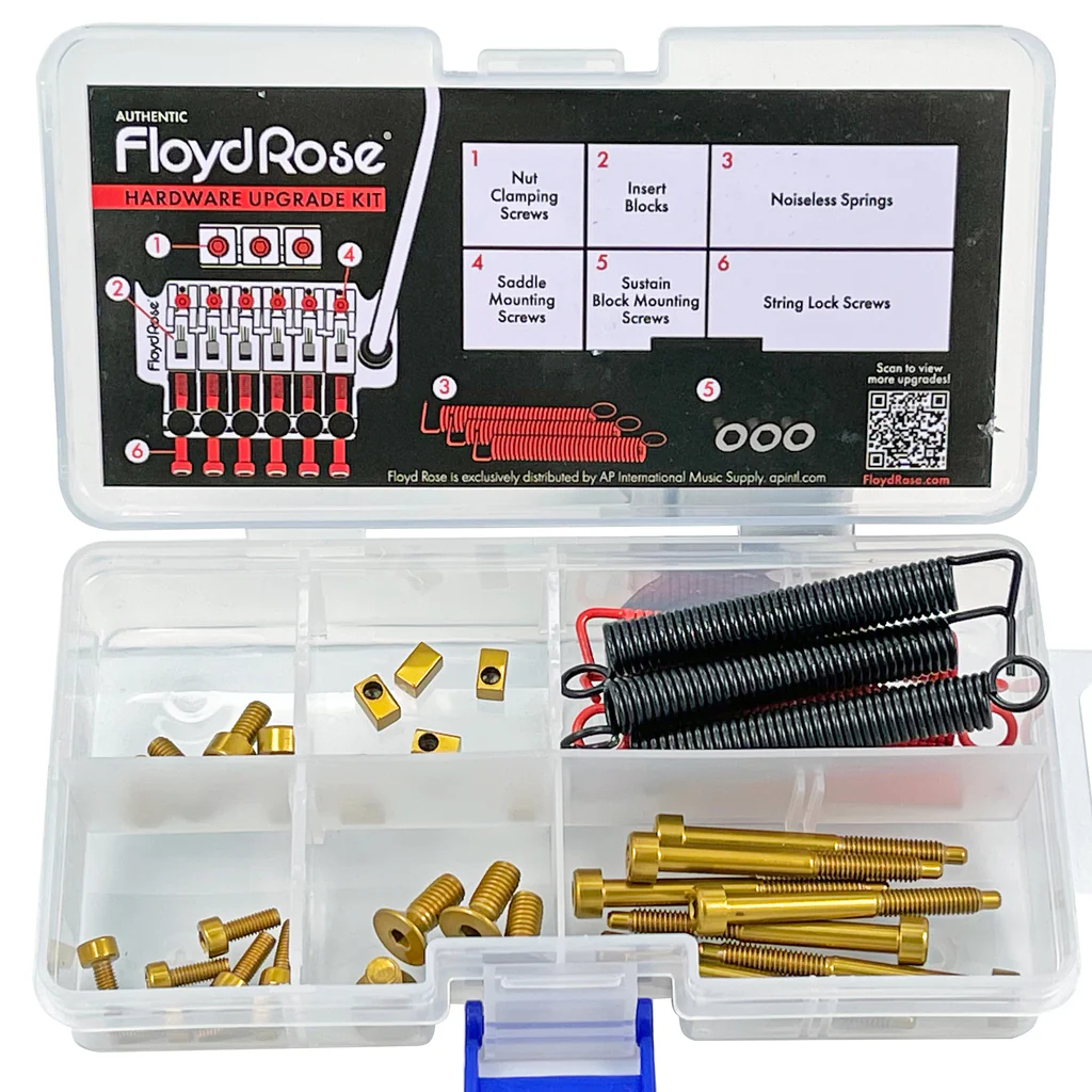 Floyd Rose FRUK1-SS-GD - Color Stainless Steel Hardware Upgrade Kit, Gold