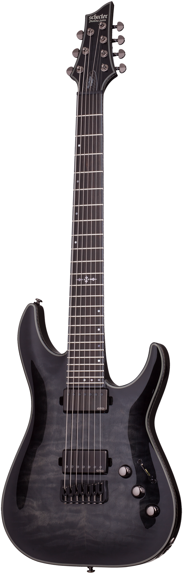 SCHECTER E-Gitarre Hellraiser Hybrid C-7, Trans Black Burst