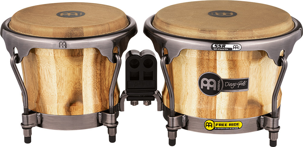 Meinl DG400CW Percussion Artist Series Bongo Diego Galé, True Skin Calf Heads - 7" & 8 1/2" Natural