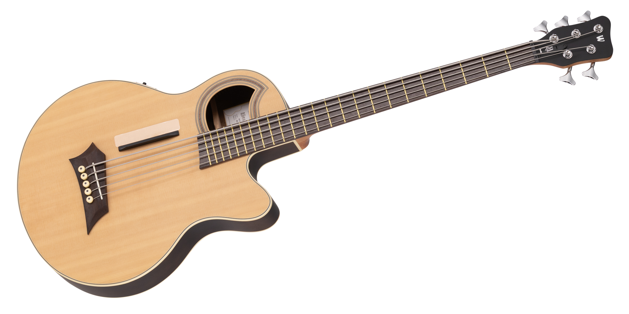 Warwick RockBass Alien Deluxe Hybrid Thinline, 5-String - Natural Transparent Satin