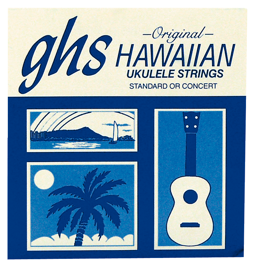 GHS Ukulele Nylon Tie-Ends - H-10 - Ukulele String Set - Soprano/Concert, Black Nylon