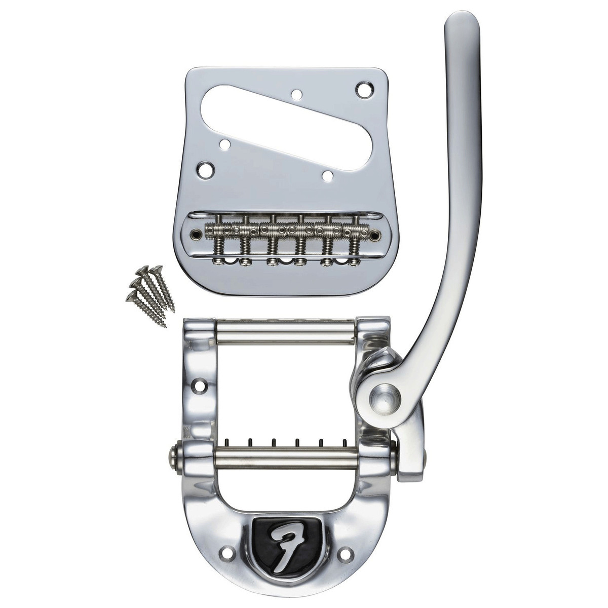 Bigsby B5 Vibrato Kit with Bridge for original Fender T-Style Models - Flat Top Solid Body Guitars - Aluminum