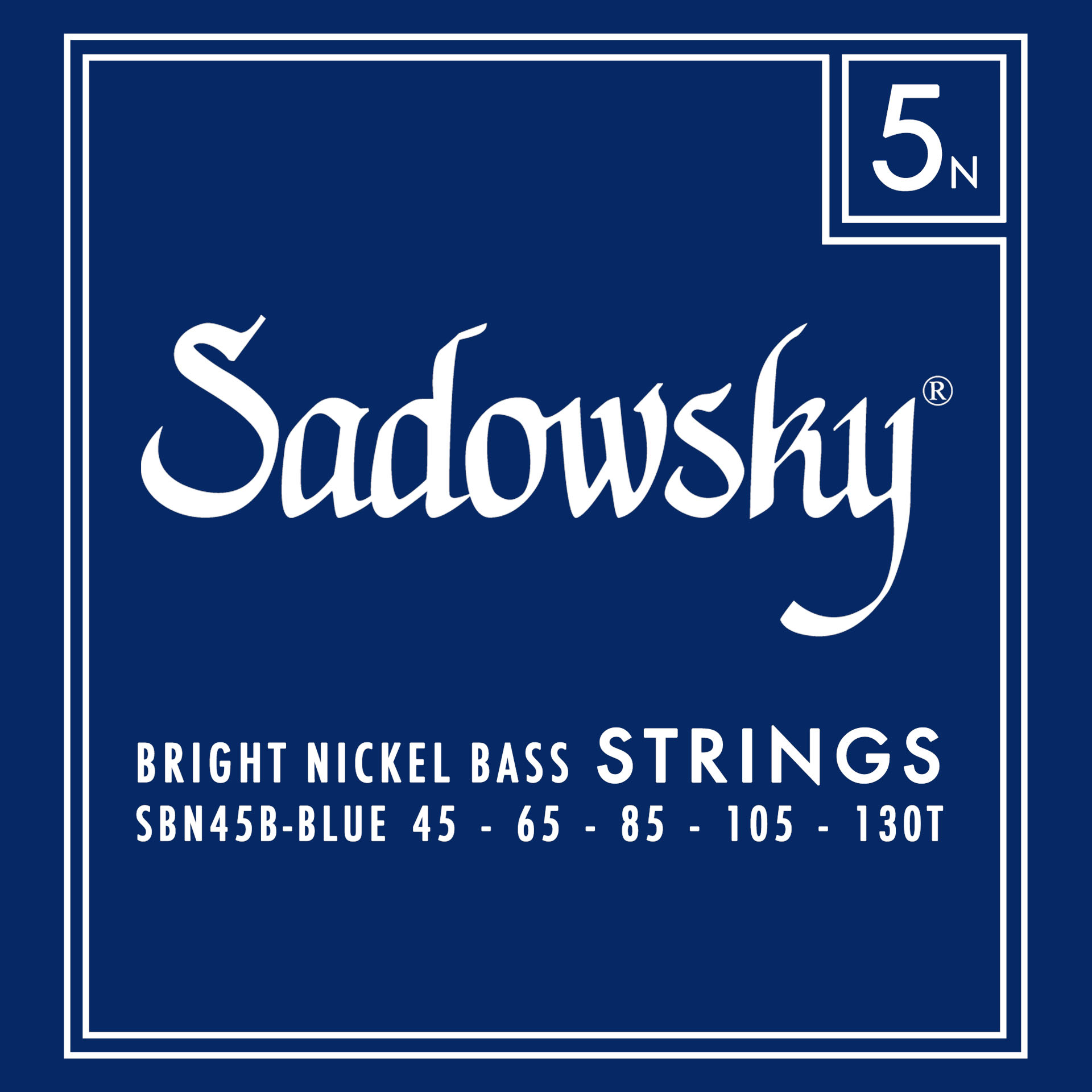 Sadowsky Blue Label Bass String Set - 5-String, Nickel, Taperwound, Long Scale (34"), .045-.130