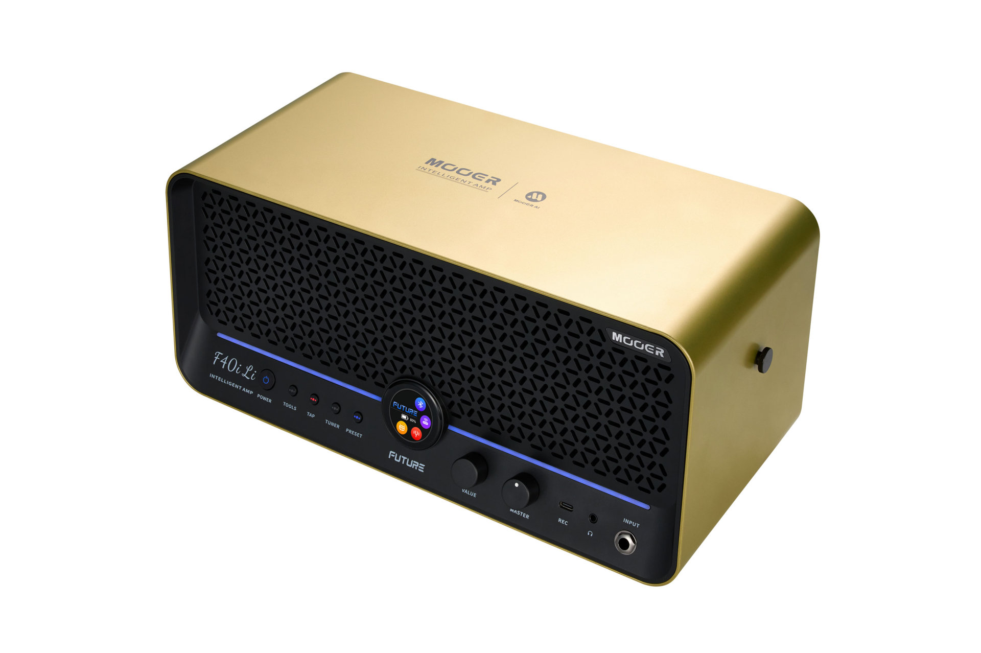 Mooer F40i Li - Multi-Effects & Modeling Guitar Combo, 40 Watt, with Battery - Imperial Gold