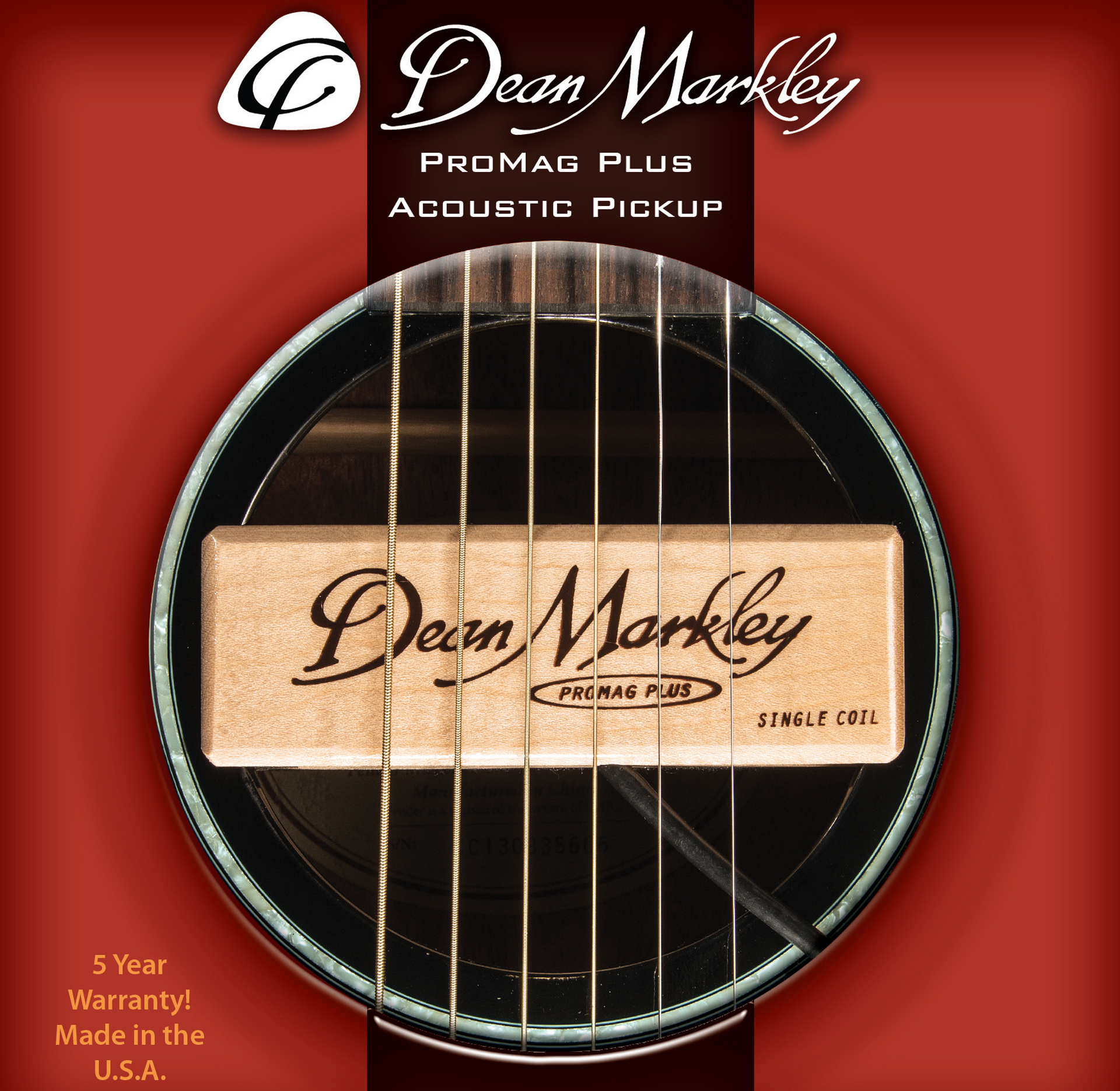 Dean Markley ProMag Plus XM - APU 3011 - Acoustic Soundhole Single Coil Pickup