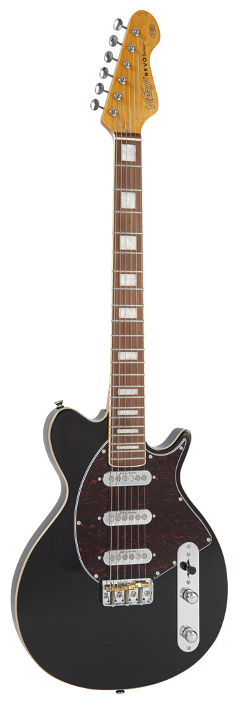 Vintage E-Gitarre REVO VRV800BK Vision, Boulevard Black