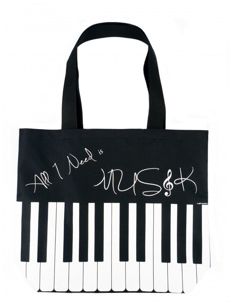 Tasche Shopper ''All I Need Is Music'' Tastatur