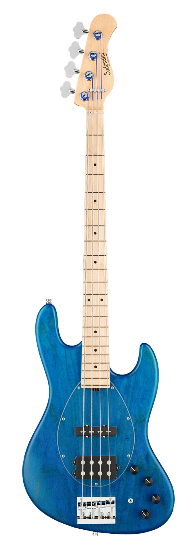 Sadowsky MetroLine 21-Fret Vintage M/J Bass, Swamp Ash Body, Maple Fingerboard, 4-String - Ocean Blue Transparent Satin