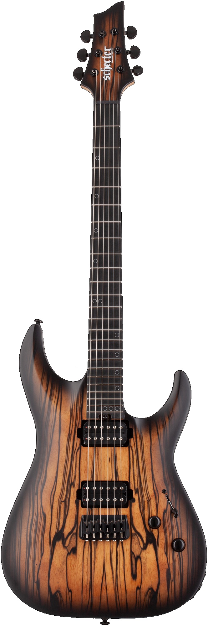 SCHECTER E-Gitarre C-1 Pale Moon, Satin Natural Black Burst
