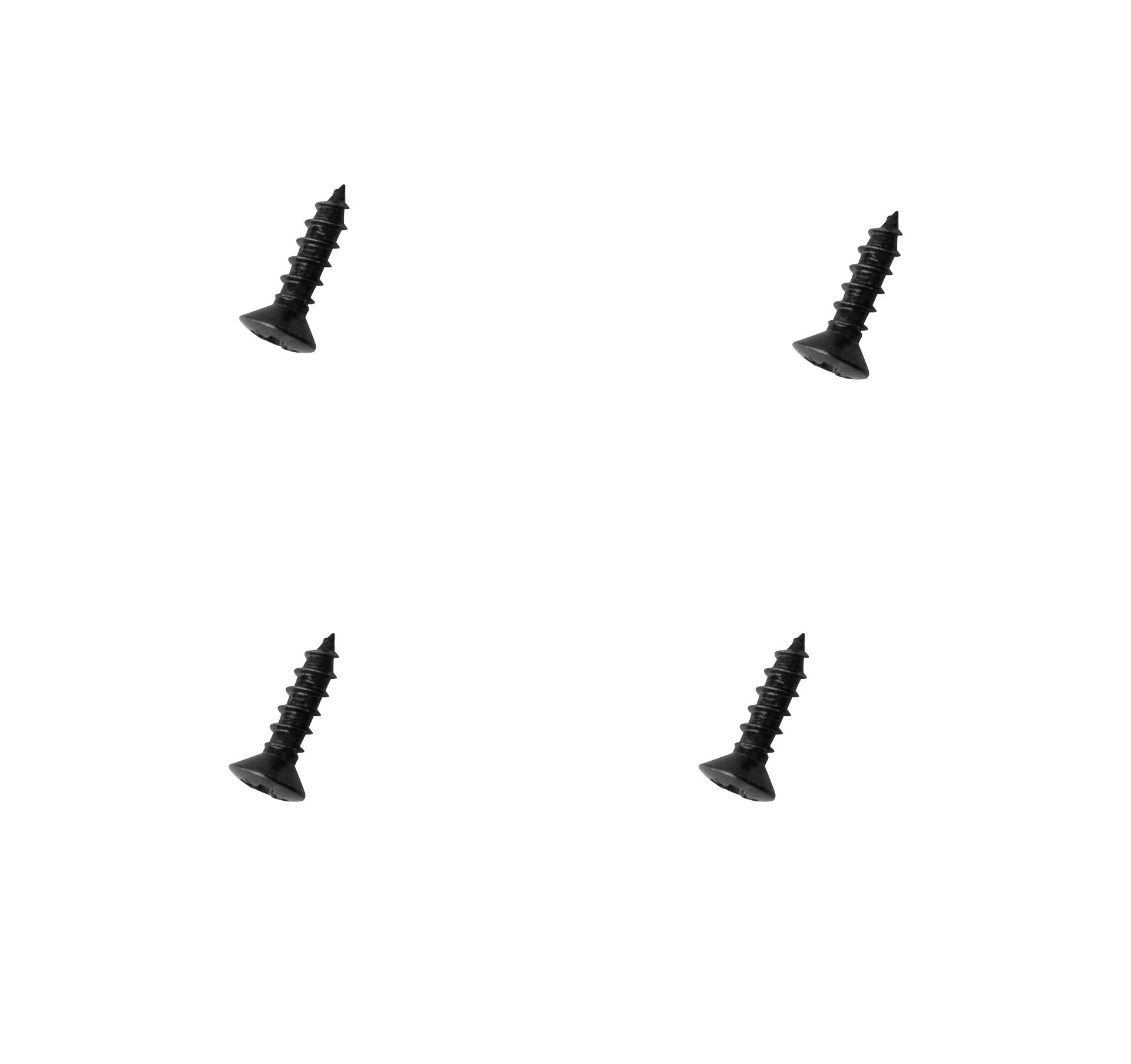 Framus & Warwick Parts - Countersunk Screw for Jack Plates & Pickguards, 3 x 12 mm, 4 pcs. - Black, 4 pcs.