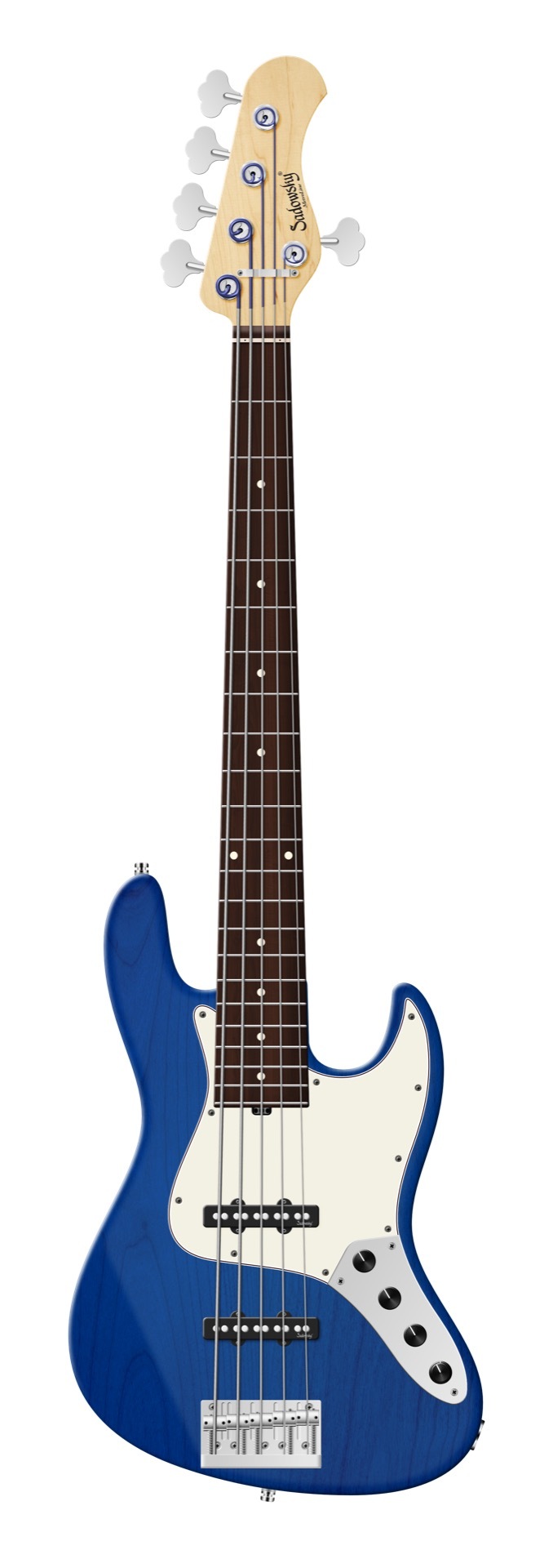 Sadowsky MetroLine 22-Fret Will Lee Artist Line Bass, Red Alder Body, Morado Fingerboard, 5-String - Ocean Blue Transparent Satin