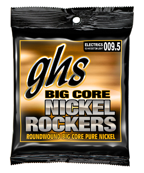 GHS Big Core Nickel Rockers - BCCL - Electric Guitar String Set, Custom Light, .0095-.048