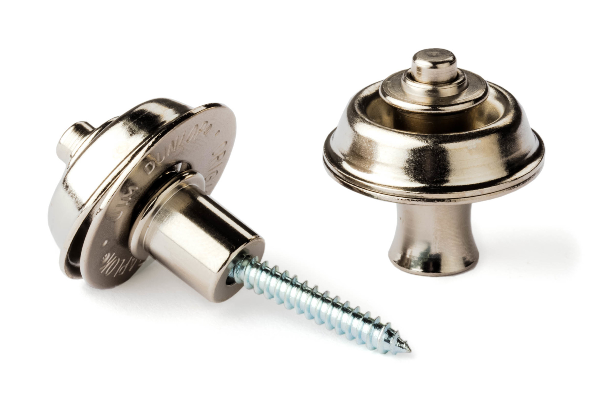 Dunlop Straplok Strap Retainers - Flush Mount (SLS1401N) - Nickel