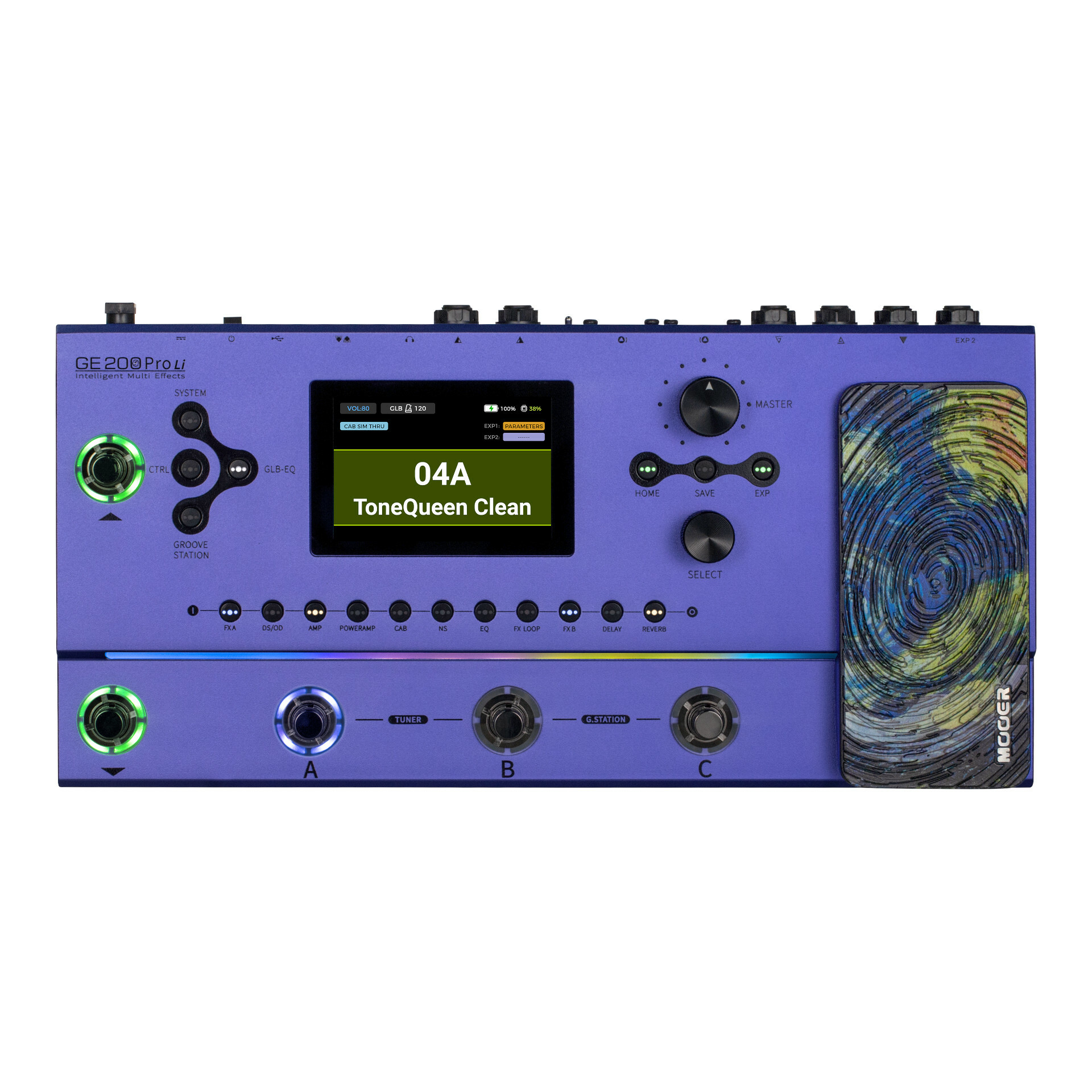 Mooer GE200 PRO Li - Amp Modeling & Multi Effects, w. Battery
